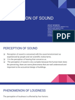 Perception of Sound