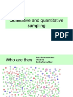 Qualitative and Quantitative Sampling