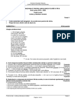 Teste de Antrenament EN Lbromana 2020 PDF