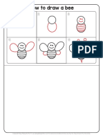 Bee Guided Drawing Printable PDF