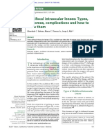 Multifocal Intraocular Lenses Types Outcomes Compl