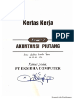 Jawaban Kertas Kerja Kasus 2 Akuntansi Piutang PT Eksidha Computer - Bima Andika Ivanda Putra (b1)