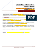 Website Access Authorization Form