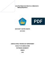 Utilization of Cassava Peel Waste Into Starch As A Material For Making Bioplastics