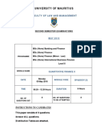 Quantitative Finance II Exam Guide