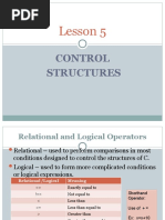 Module 5 Control Structures in C