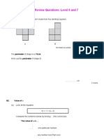 Review Questions Term 1 Level 6 and 7