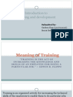 Meaning of Training