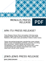 Menulis Press Release