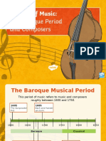 History of Music The Baroque Period and Composers Powerpoint - Ver - 1