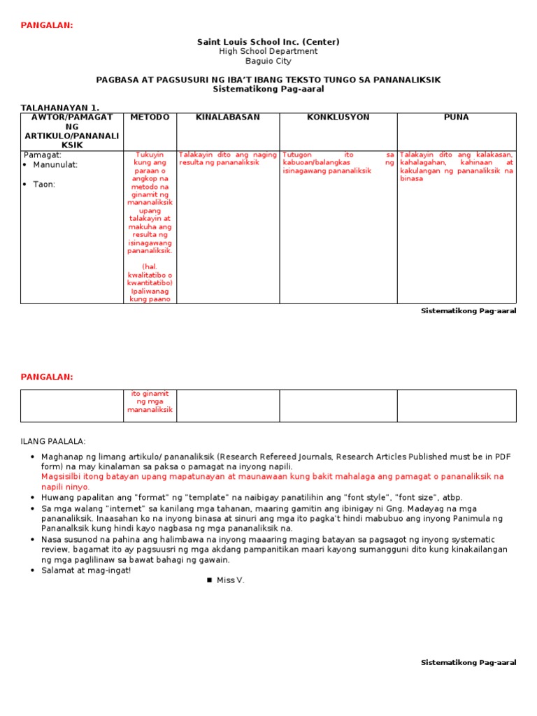 Filipino Systematic Review | PDF