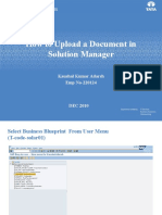 How To Upload A Document in Solution Manager