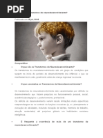 O que são os transtornos do neurodesenvolvimento - 2