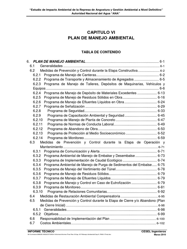 Cap 6. PMA I Final PDF | PDF | Servicios de ecosistema | Entorno natural