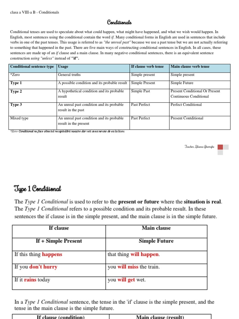 Understanding Conditional Sentences | PDF | Linguistic Typology ...