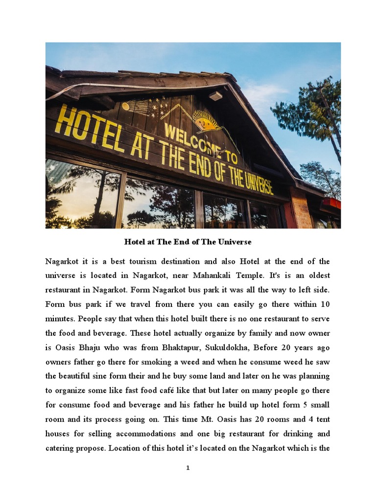 Hotel Field Visit | PDF | Menu | Restaurants