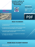 University Institute Of Engineering And Technology Presentation On Rigid Pavements