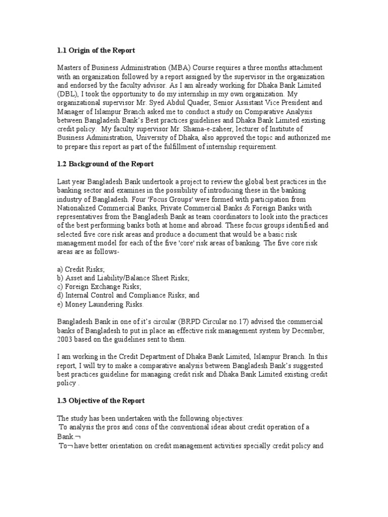 Comparative Credit Policy Analysis DBL | PDF | Banks | Credit