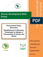Establishment of Monetary Thresholds For Modes of Procurement of Goods and Works PDF