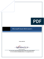 Microsoft Excel 2013 Level 1 PDF