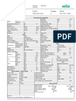 Technical specifications and performance curves for submersible pump project