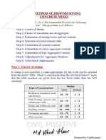 ACI METHOD PROCEDURE and STEP Mix Design 8-2-1 PDF