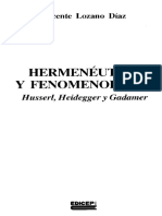 Vicente Lozano Díaz - Hermeneutica y Fenomenología
