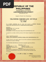 Transfer Certificate of Title Sample | PDF | Real Estate Law | Law And ...