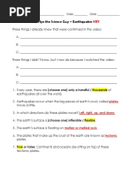 15 Bill Nye - Earthquakes Worksheet Key