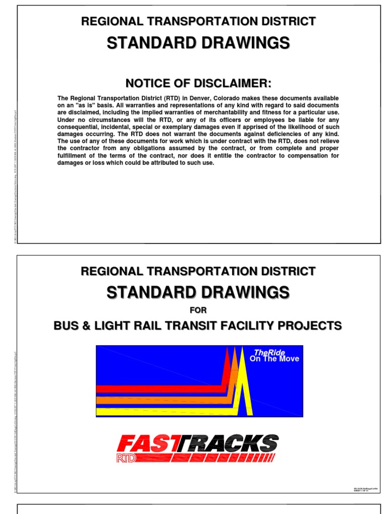 REGIONAL TRANSPORTATION DISTRICT Standard Drawings PDF | PDF | Bus