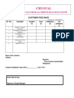 FM-10 Customer Feedback