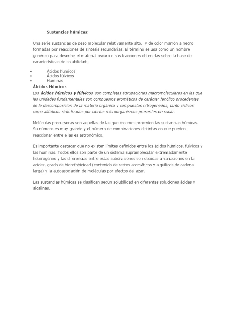 Sustancias Hùmicas PDF