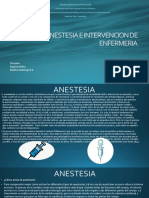 ANESTESIA E INTERVENCION DE ENFERMERIA