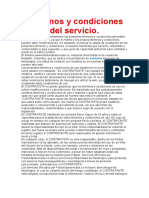 Términos y condiciones del servicio fisioterapia domiciliaria