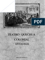 Teatro Quechua Colonial Antologia (Edubanco)
