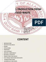 Bio-Diesel Production From Food Waste