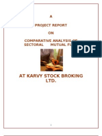 Comparative Analysis of Sectoral Mutual Funds at Karvy Stock Broking Ltd
