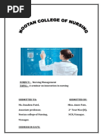 Front of Innovation in Nursing PDF