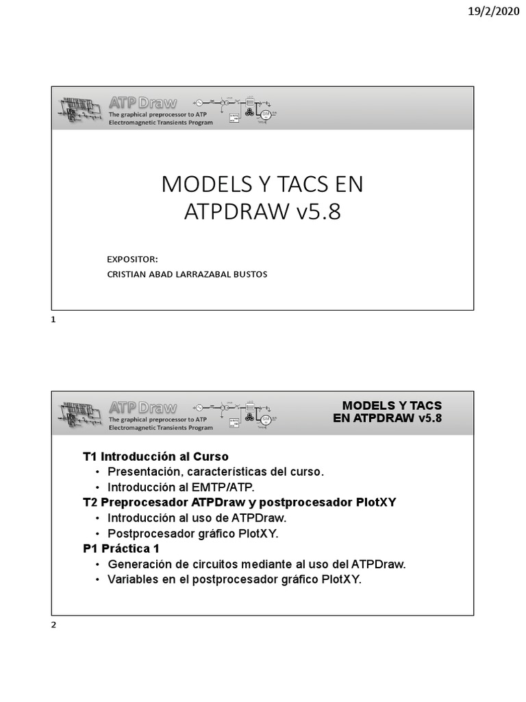 Modelos y TACS en ATPDraw v5.8 | PDF | Programación de computadoras ...