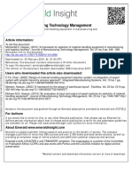 A Framework For Selection of Material Handling Equipment in Manufacturing and Logistics Facilities PDF