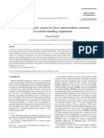 A Decision Support System For Fuzzy Multi-Attribute Selection of Material Handling Equipments PDF
