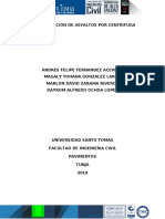 Extracción de asfalto por centrifugación