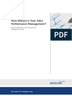 Detecon Study How Mature Is Your Sales Performance Management? Results of Detecon's Sales Performance Management Study