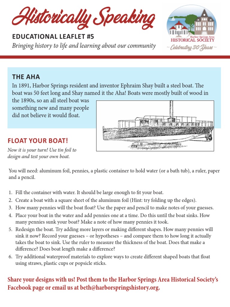 Educational Leaflet #5 - The Aha Boat | PDF | Social Science