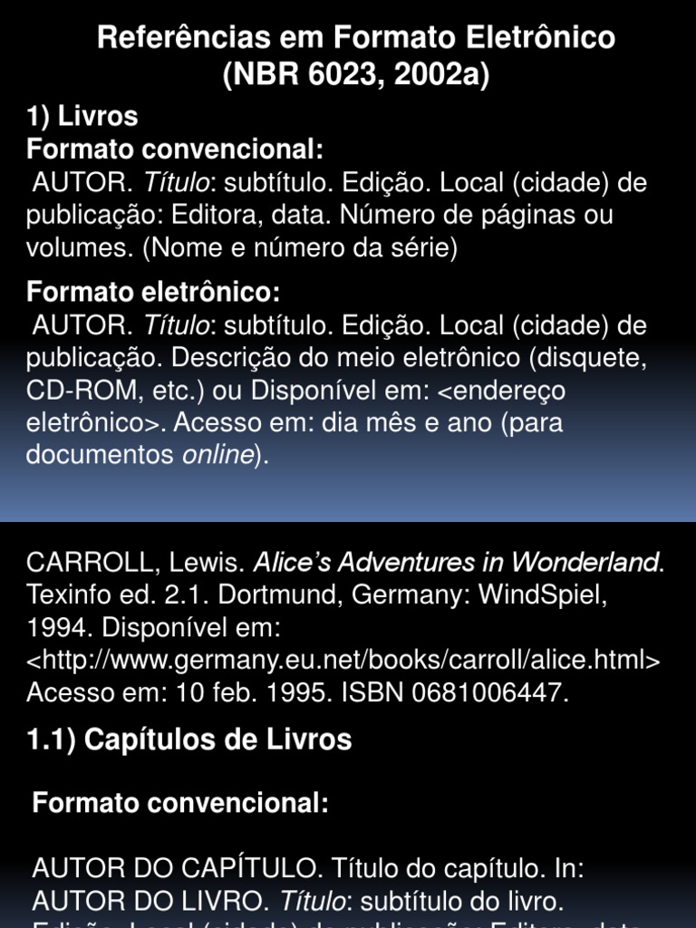 Referências em Formato Eletrônico | PDF | Patente | Cartografia