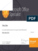 Certificate - MS Office-Word 2013