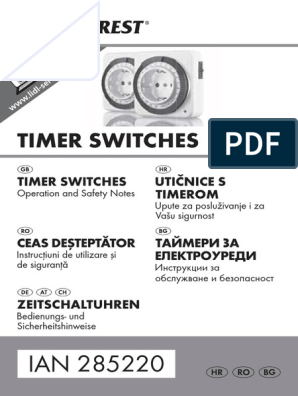 Timer Analogni | PDF | Ac Power Plugs And Sockets | Switch