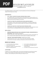 Chandler Mclaughlin - Resume