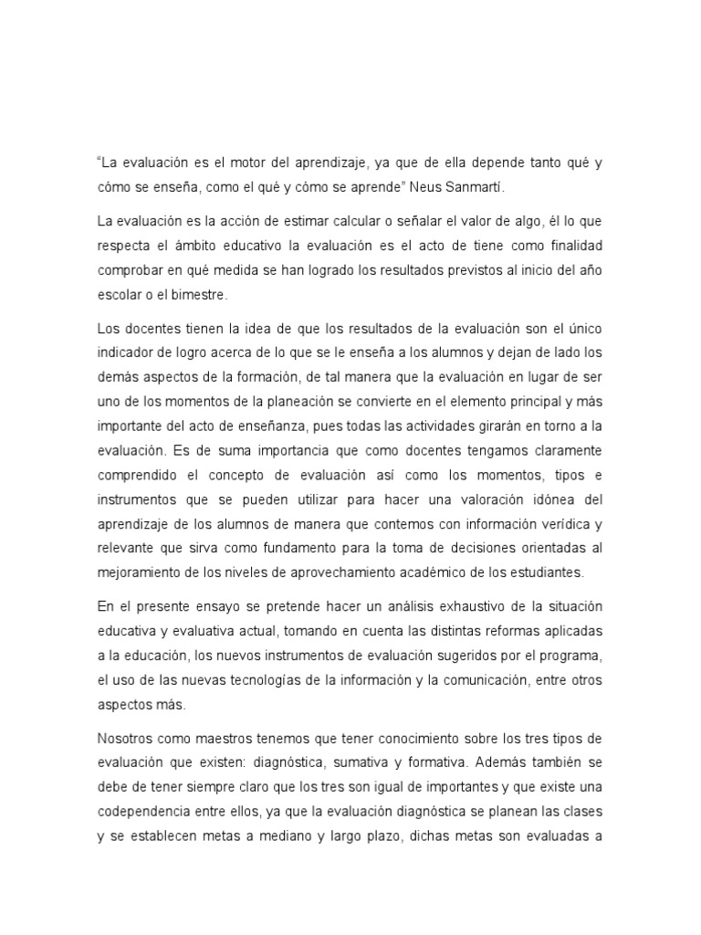 Principios de Evaluación Educativa | PDF | Evaluación | Prueba (evaluación)