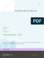 Uba - Ffyl - P - 2017 - Fil - Filosofía de La Mente PDF